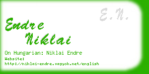 endre niklai business card